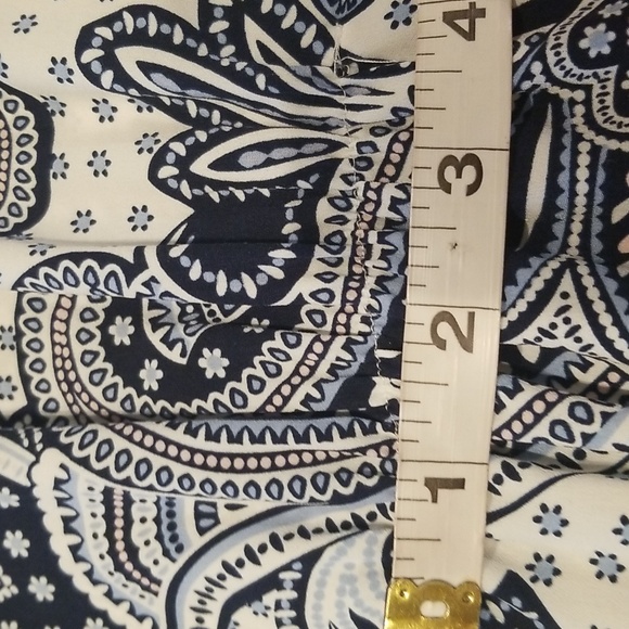 Tommy Hilfiger Blue Paisley  Tie Waist Lush Life Polished Button Down Sh… - Picture 10 of 11